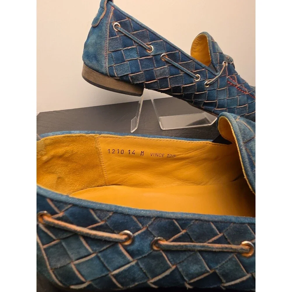 Donald J Pliner VINCE‑MAMA Navy Wash Suede Loafer – Made in Italy – M14– Rare